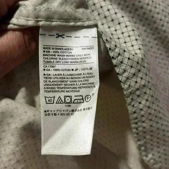 BANANA REPUBLICANS Gray & Navy Button Down Slim Fit Shirt - Picture 5 of 5